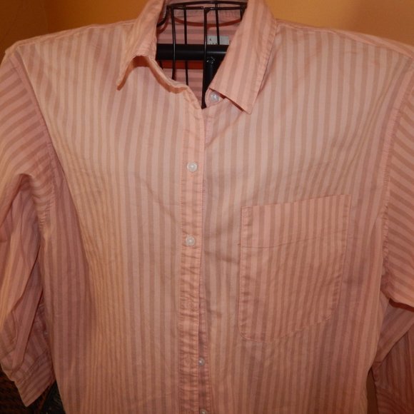 Men's A New Day button Front Shirt ~ Long Sleeved - Size XL - Light Orange - Picture 2 of 5
